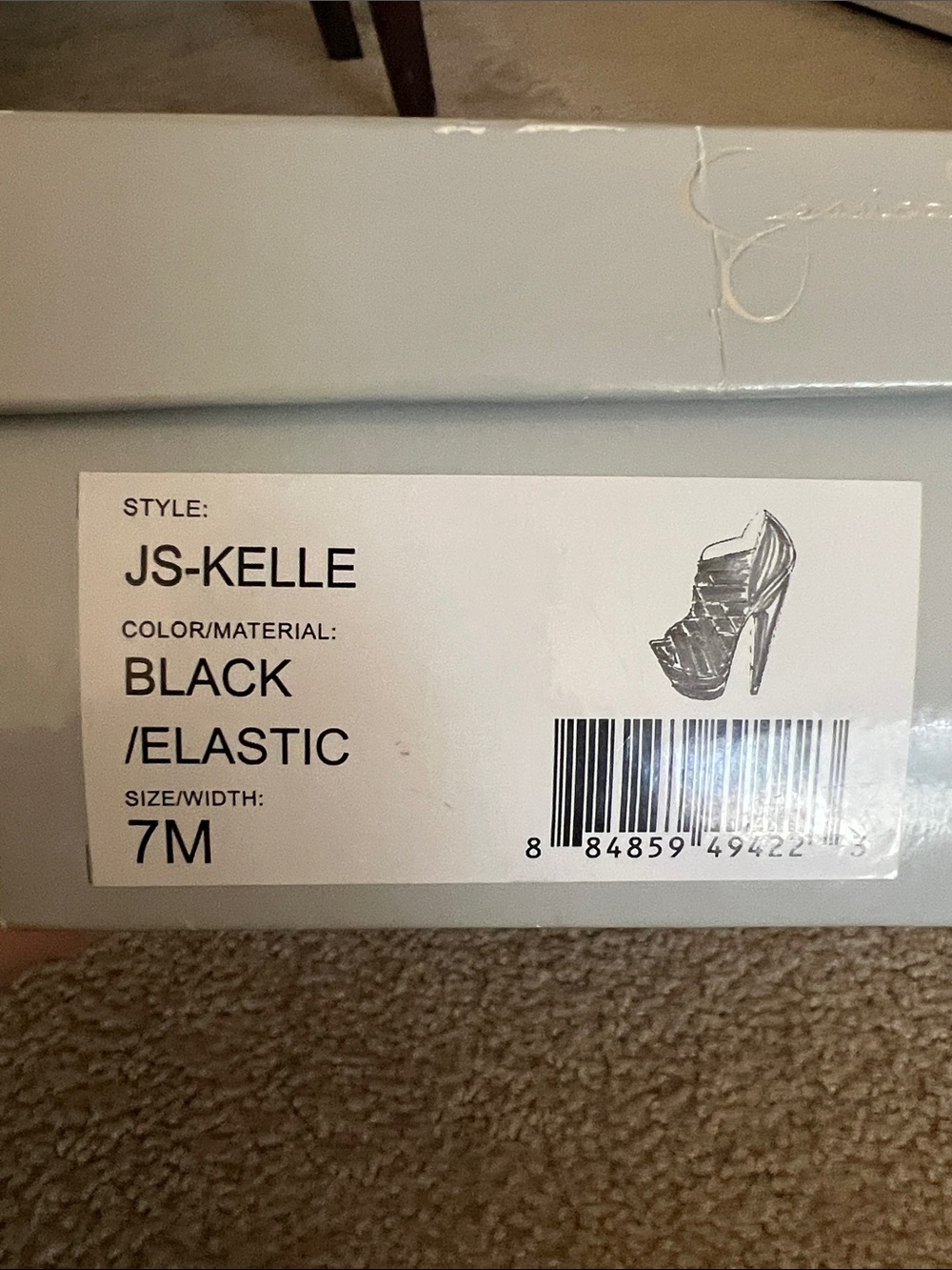 Black Strappy High Heel Platform Sandal - Picture 4 of 4